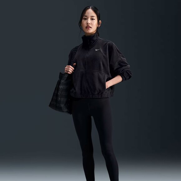 Nike One Women's Therma-FIT Oversized 1/2-Zip Fleece Top - Picture 2 of 5